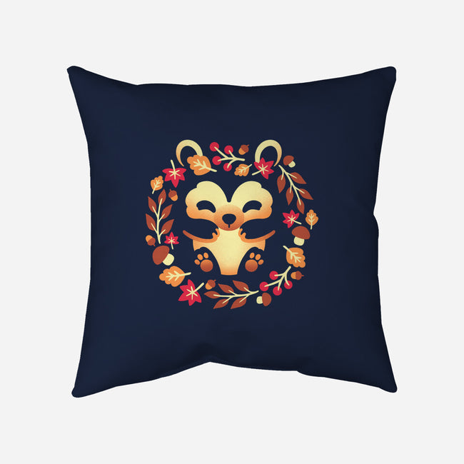 Cute Autumn Hedgehog-None-Removable Cover w Insert-Throw Pillow-NemiMakeit