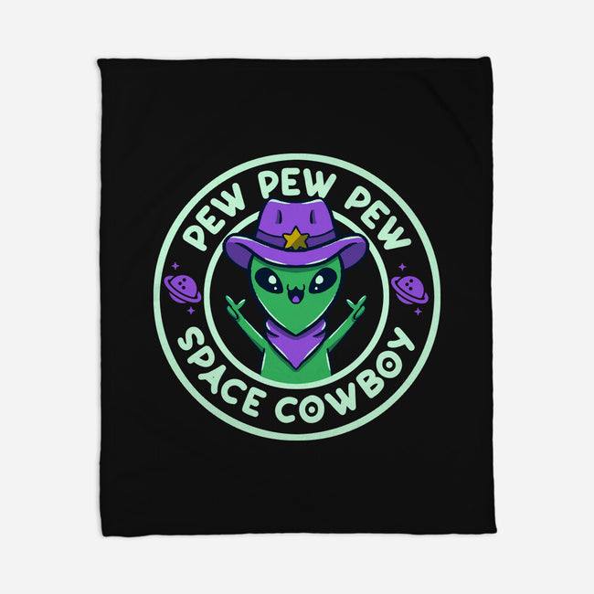 Pew Pew Space Cowboy-None-Fleece-Blanket-tobefonseca