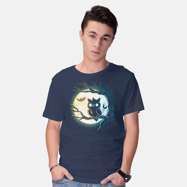 Owl Night-Mens-Basic-Tee-Vallina84