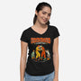 Clown Fight-Womens-V-Neck-Tee-Hafaell