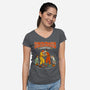 Clown Fight-Womens-V-Neck-Tee-Hafaell