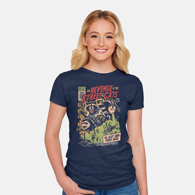 Revenge Of The Street Cats-Womens-Fitted-Tee-eduely