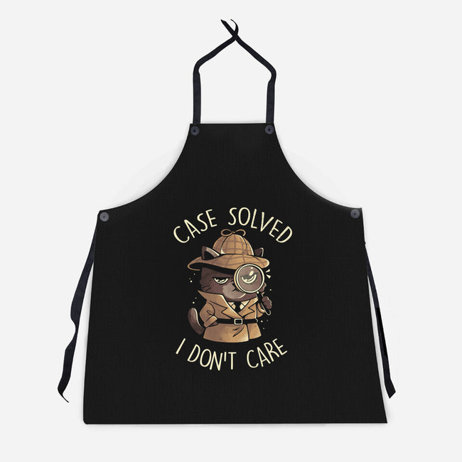 Case Solved I Don't Care-Unisex-Kitchen-Apron-eduely