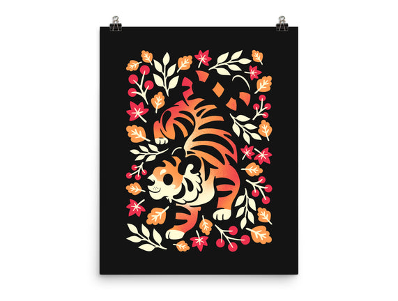 Autumn Cute Tiger