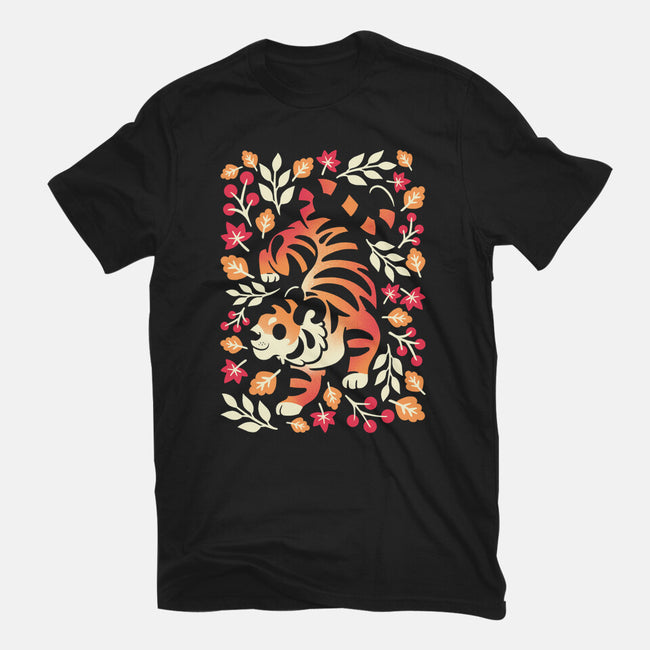 Autumn Cute Tiger-Mens-Heavyweight-Tee-NemiMakeit