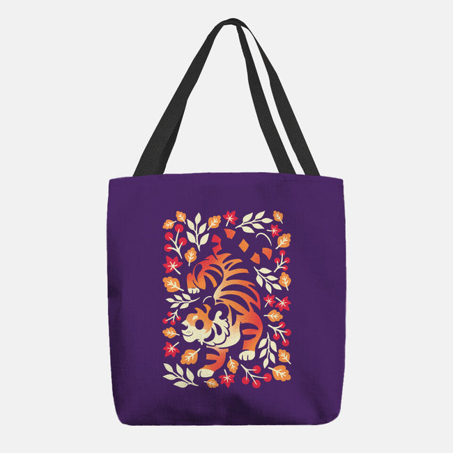 Autumn Cute Tiger-None-Basic Tote-Bag-NemiMakeit