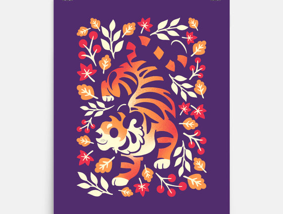 Autumn Cute Tiger