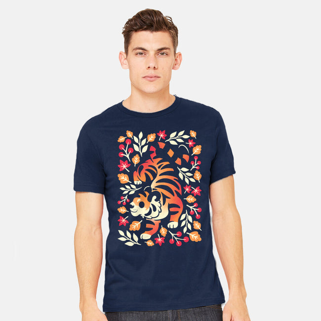 Autumn Cute Tiger-Mens-Heavyweight-Tee-NemiMakeit