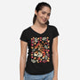 Autumn Cute Tiger-Womens-V-Neck-Tee-NemiMakeit