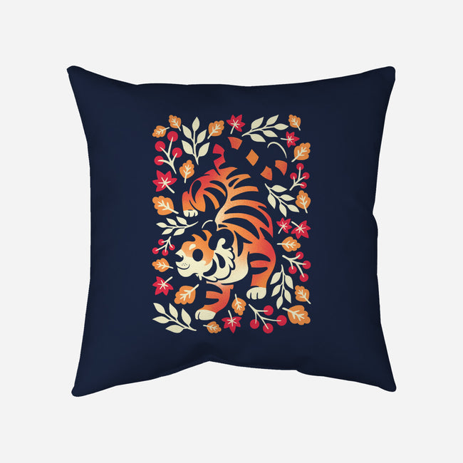 Autumn Cute Tiger-None-Removable Cover w Insert-Throw Pillow-NemiMakeit