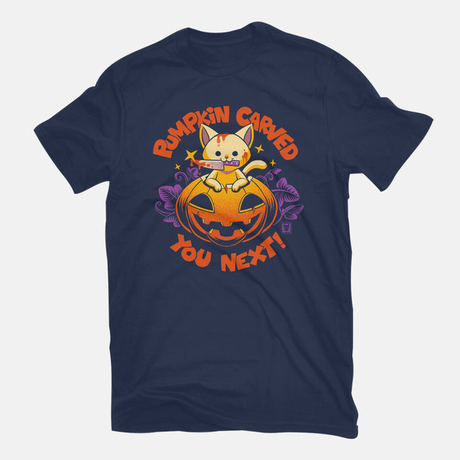 Pumpkin Carved You Next-Mens-Premium-Tee-worlddominationforcats