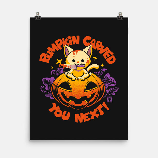 Pumpkin Carved You Next-None-Matte-Poster-worlddominationforcats