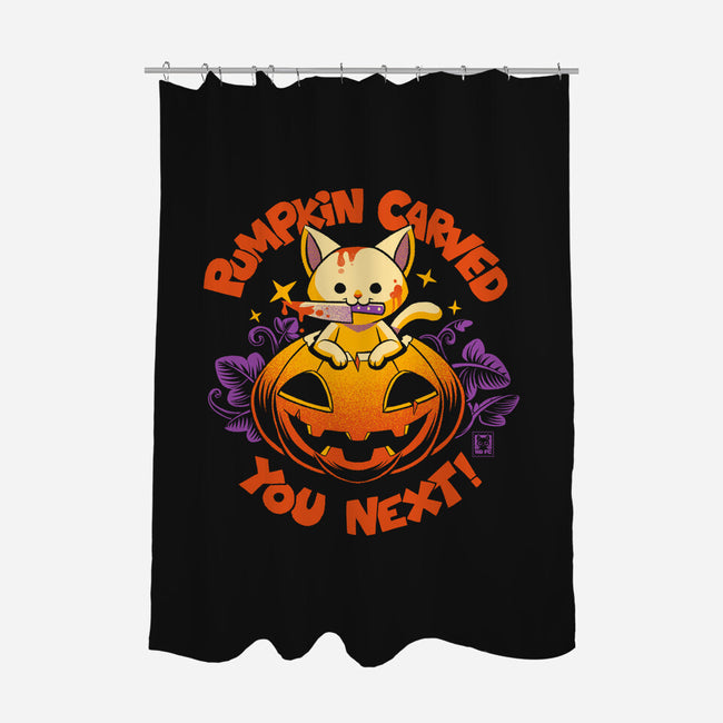 Pumpkin Carved You Next-None-Polyester-Shower Curtain-worlddominationforcats