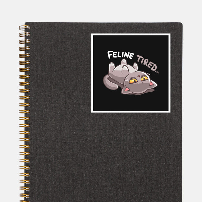 Feline Tired-None-Glossy-Sticker-TechraNova