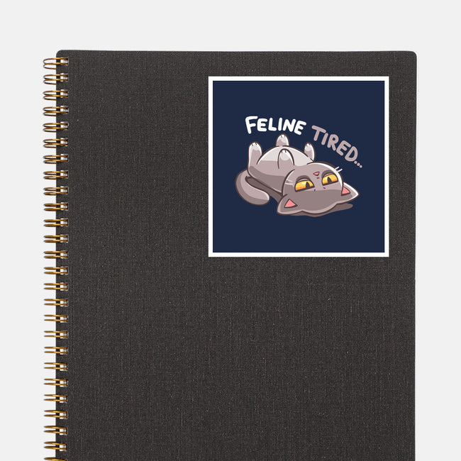 Feline Tired-None-Glossy-Sticker-TechraNova