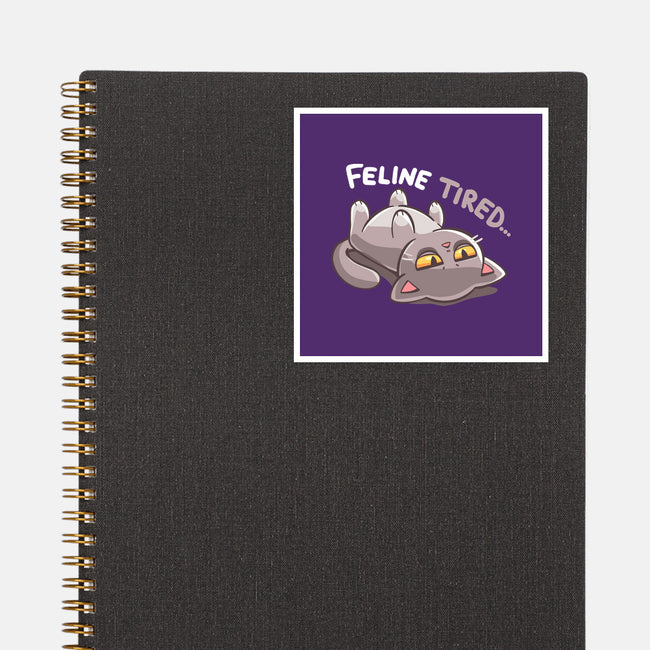 Feline Tired-None-Glossy-Sticker-TechraNova