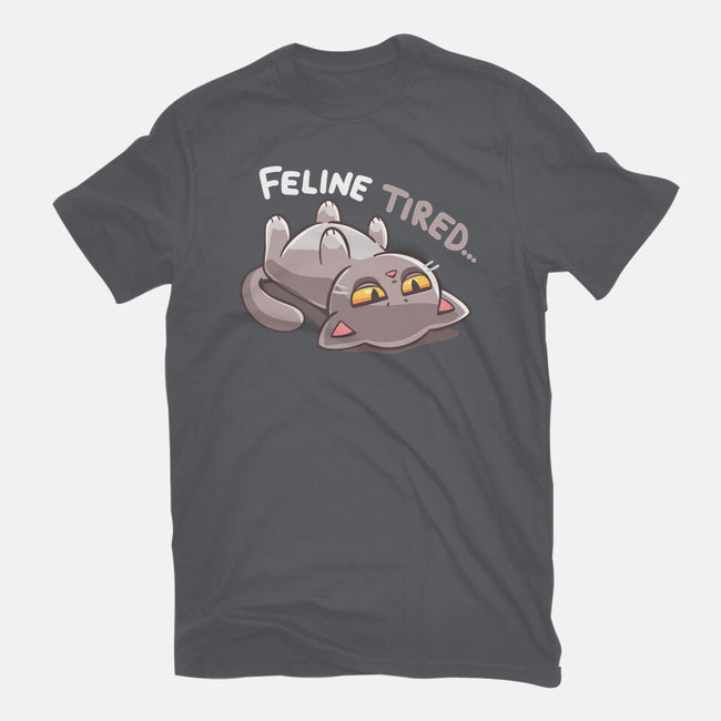 Feline Tired-Mens-Heavyweight-Tee-TechraNova