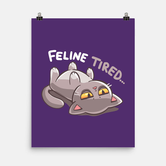 Feline Tired-None-Matte-Poster-TechraNova