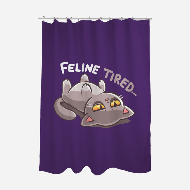 Feline Tired-None-Polyester-Shower Curtain-TechraNova