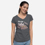 Feline Tired-Womens-V-Neck-Tee-TechraNova