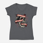 Horror Movies Aren't Scary-Womens-V-Neck-Tee-glitchygorilla