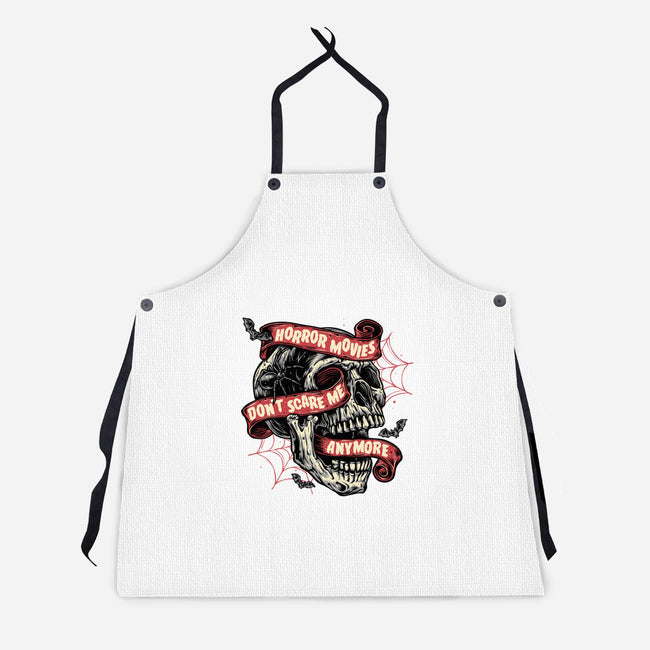 Horror Movies Aren't Scary-Unisex-Kitchen-Apron-glitchygorilla