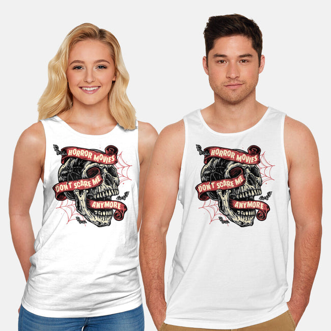 Horror Movies Aren't Scary-Unisex-Basic-Tank-glitchygorilla