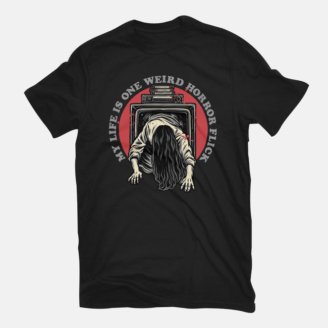 One Big Horror Flick-Womens-Fitted-Tee-glitchygorilla