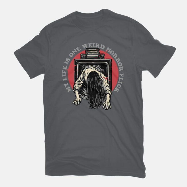 One Big Horror Flick-Womens-Fitted-Tee-glitchygorilla