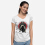 One Big Horror Flick-Womens-V-Neck-Tee-glitchygorilla