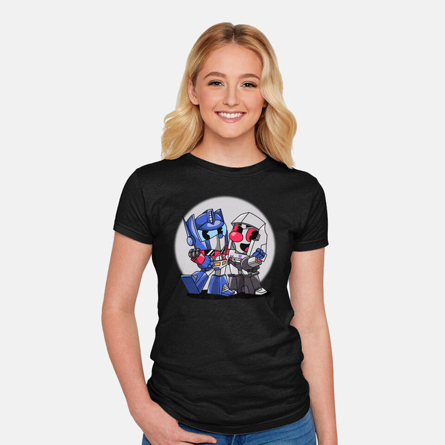 Cybertron Head-Womens-Fitted-Tee-joerawks