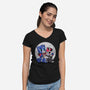 Cybertron Head-Womens-V-Neck-Tee-joerawks