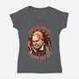 Good Old Dog-Womens-V-Neck-Tee-daobiwan