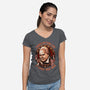 Good Old Dog-Womens-V-Neck-Tee-daobiwan