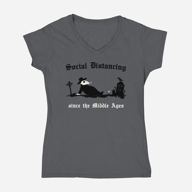 Black Death-Womens-V-Neck-Tee-Mattania