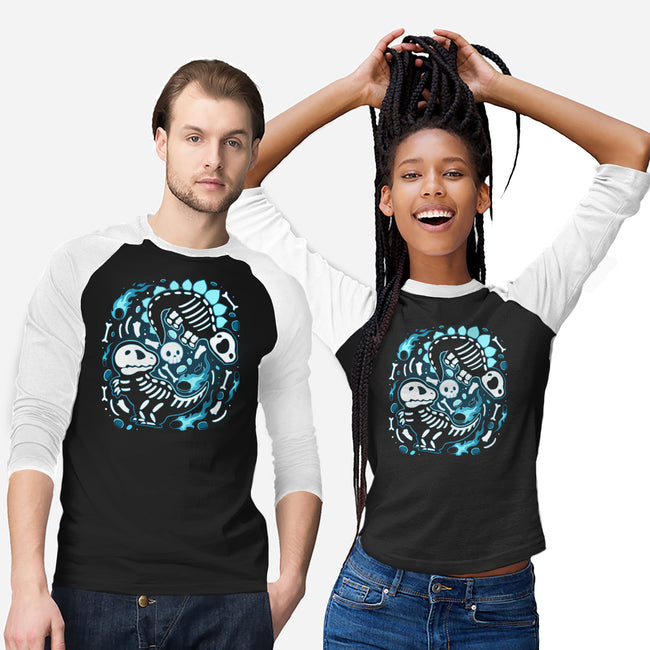 Extinction Skeleton-Unisex-Baseball-Tee-Vallina84