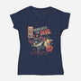 Drink With The Devil-Womens-V-Neck-Tee-yumie