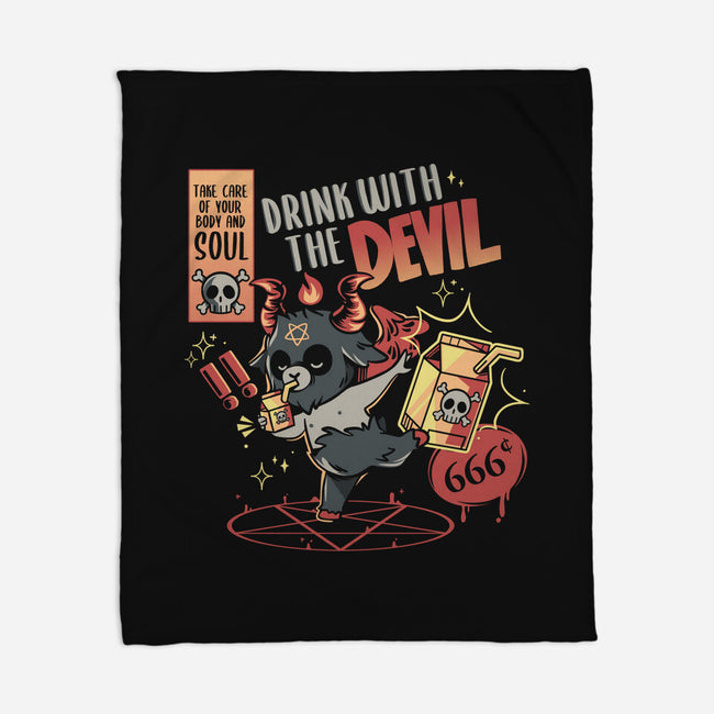 Drink With The Devil-None-Fleece-Blanket-yumie