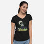 Playing With My Demons-Womens-V-Neck-Tee-yumie