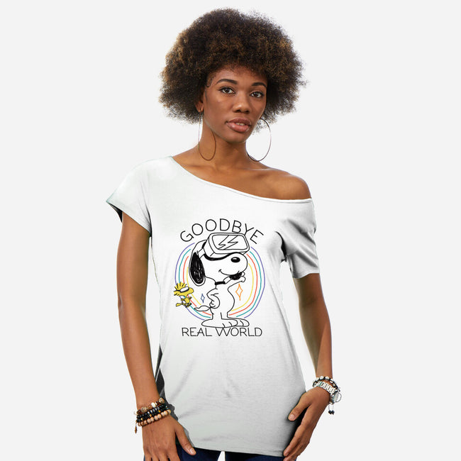 Goodbye Real World-Womens-Off Shoulder-Tee-OPIPPI