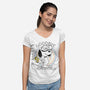 Goodbye Real World-Womens-V-Neck-Tee-OPIPPI