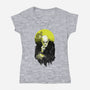 Dark Portrait-Womens-V-Neck-Tee-kharmazero