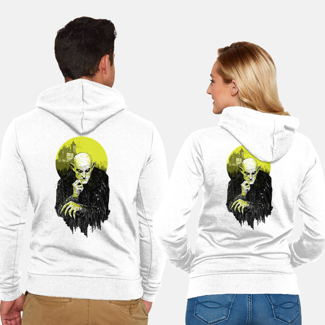 Dark Portrait-Unisex-Zip-Up-Sweatshirt-kharmazero