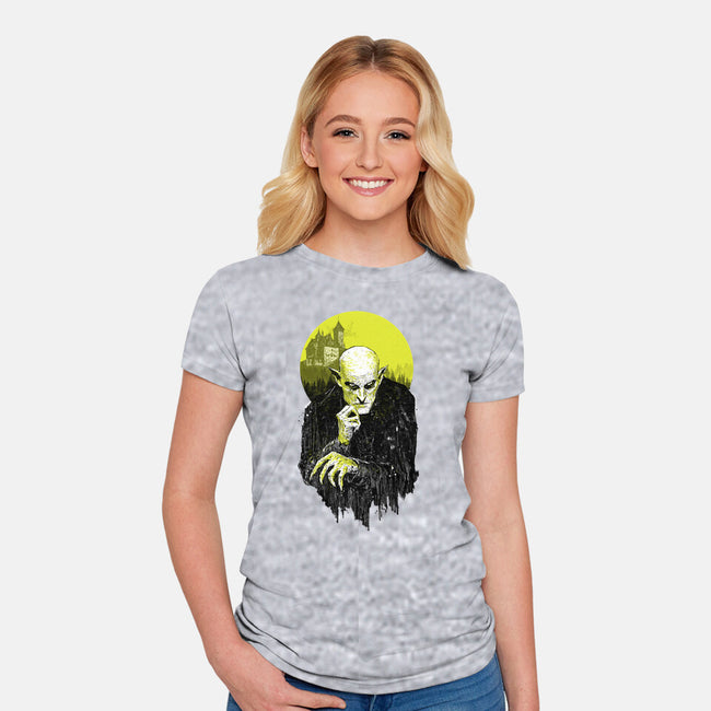 Dark Portrait-Womens-Fitted-Tee-kharmazero