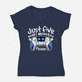 Just Five More Minutes Astro-Womens-V-Neck-Tee-NemiMakeit