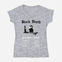 Black Death European Tour-Womens-V-Neck-Tee-Mattania