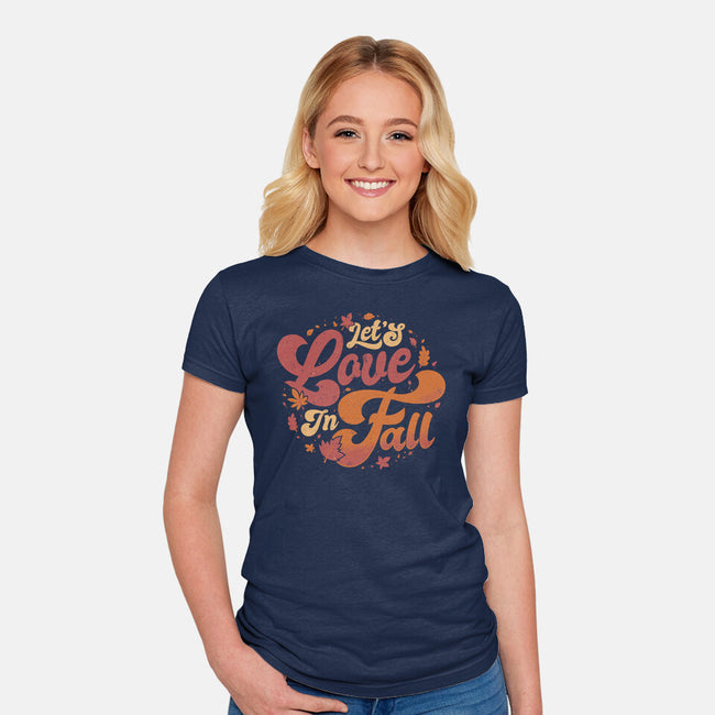 Let's Love In Fall-Womens-Fitted-Tee-teesgeex