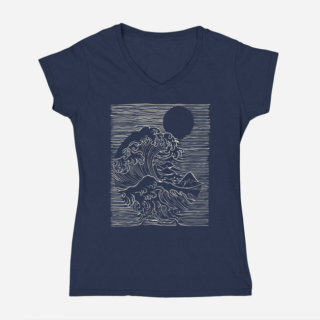 Kanagawa Division-Womens-V-Neck-Tee-turborat14