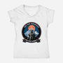 Skyrim Expedition Patch-Womens-V-Neck-Tee-Dylon_G