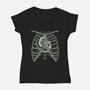 Alien In Your Chest-Womens-V-Neck-Tee-Dylon_G